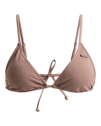 Roxy Triangel-Bikini-Top ROXY Lasca, Damen, Gr. XL, Cup B, grau (deep taupe), Obermaterial: 78% Nylon, 9% Nylon, 7, 00% Metall, 6, 00% Elasthan;, Bikini-Ob