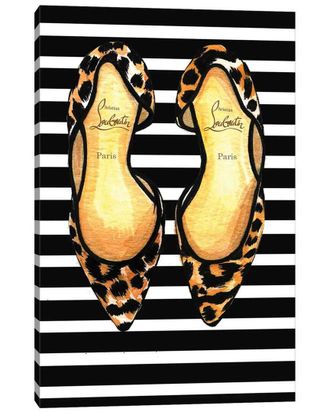 iCanvas Christian Louboutin And Stripes By Rongrong Devoe Wall Art