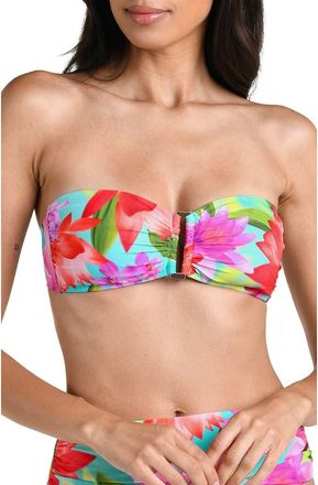 La Blanca Sunset Botanica Bandeau Bikini Top in Blue/green Multi at Nordstrom, Size 16
