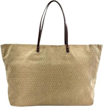 Fendi Pre-owned Zucchino Tote tas - Dames - Vintage Shopper - Beige - ONE Size - Vintage