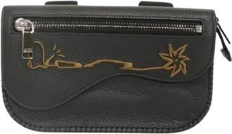 Dior Pre-owned Cactus Jack Saddle Arm Pouch Handbag - Dames - Vintage Heuptassen - Zwart - ONE Size - Leer - Vintage