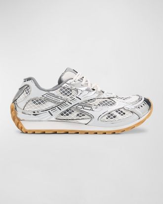 Bottega Veneta Mens Orbit Technical Fishnet Sneakers