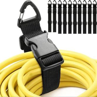 OEM Correa De Almacenamiento Con Cable Y Gancho Triangular Para Guardar Cables, Alambres, 3,8 Cm De Ancho (45 Cm + 55 Cm + 65 Cm)