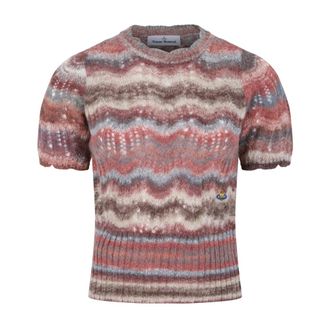 Vivienne Westwood Truien & Vesten, Dames, Veelkleurig, S, Leer, Wave Knit Top