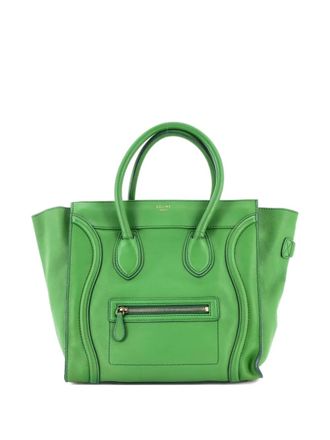 Celine Luggage Bag Smooth Leather Mini tote bag - Green