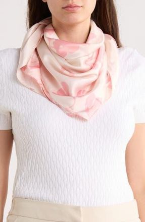 Nordstrom Rack Floral Satin Scarf in Pink Blush Petals at Nordstrom Rack
