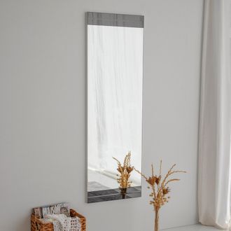 Dmora Specchio Siliqua, Forma Rettangolare, Tipologia A Parete, Colore Struttura Trasparente, 40x120h Cm Bianco