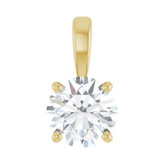 Diamond2Deal 14k Gold 1ct Lab-Grown Diamond Pendant