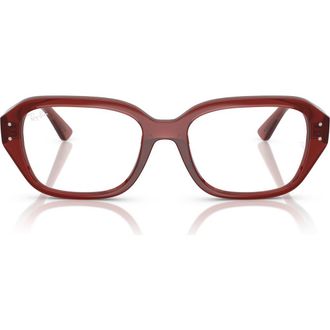 Ray-Ban 51mm Square Optical Glasses in Brown at Nordstrom