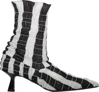 Amy Crookes Fabric Enkellaarsjes - Dames - Laarzen met Hak - Veelkleurig - 38 EU - Leer - Schoenen