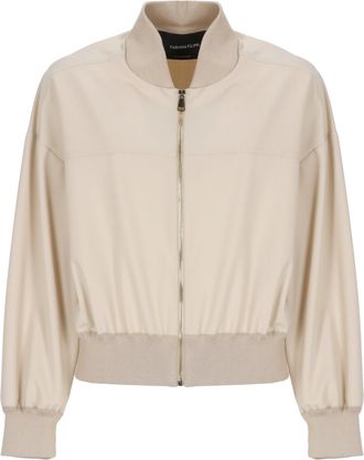 Fabiana Filippi Pink Lightpoint Detail Bomber Jacket