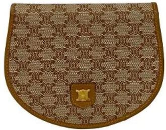 Celine Pre-owned Wallets, male, Beige, Size: ONE SIZE Pre-owned Macadam Leather Bifold Wallet