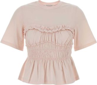 Cecilie Bahnsen Pastel Pink Stretch Cotton Vilde Top