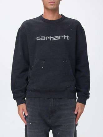 Carhartt Work in Progress Felpa girocollo in cotone con logo lettering a contrasto e vestibilit&agrave; relaxed