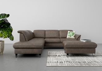 Sit&more Ecksofa »Maggiore L-Form« wahlweise mit Kopfteilverstellung, Bettfunktion und Stauraum