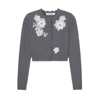 Self Portrait Dames, Truien, Grijs, Maat: M Denim