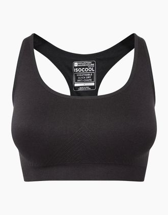Mountain Warehouse Womens Mountain Warehouse Womens/Ladies Anti-Chafe Seamless Sports Bra - Black - Size: L
