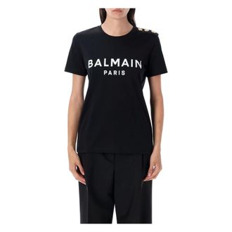 Balmain Mujer, Camisetas, Negro, Talla: S