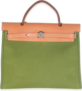 Herm&egrave;s Herm&egrave;s Vache Hunter Toile Herbag Zip 31 PHW