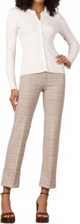 Avenue Montaigne Womens Bonnie Plaidure Pants In Oat/cream Multi