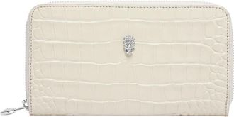 Philipp Plein Rounded Zip Wallet Cocco - Dames - Portefeuilles - Beige - ONE Size - Leer - Accessoires