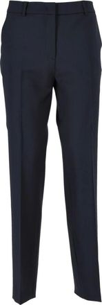 Max Mara Dames, Broeken, Blauw, Maat: S Wol