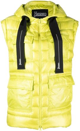 Herno sleeveless padded gilet - women - Polyamide/Polyamide/Polyester/Goose Down - 42 - Green