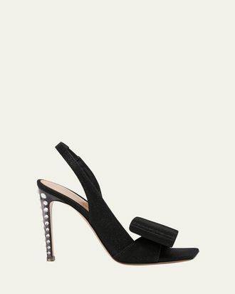 Gianvito Rossi Flash Bow Slingback Sandals
