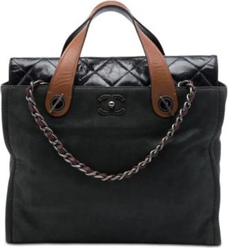 Chanel Pre-owned Quilted Satchel - Dames - Vintage Shopper - Zwart - ONE Size - Leer - Vintage