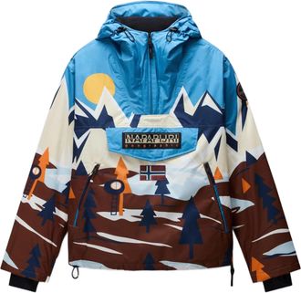 Napapijri Graphic Landscape Print Hooded Jacket