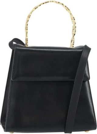 Ferragamo Pre-owned Handbags, female, Black, Size: ONE SIZE Pre-owned Leather Handbag