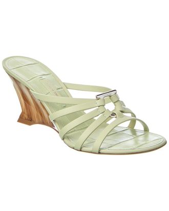 Ferragamo Dnu Pack Ferragamo Anemone Leather Wedge Sandal