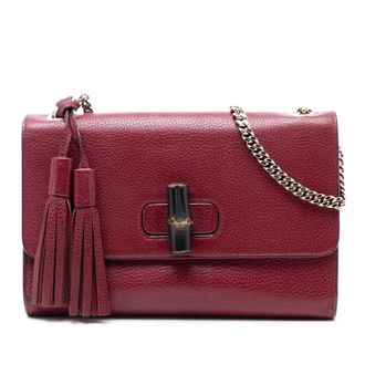 Gucci Pre-owned Gucci Medium Leather Miss Bamboo Crossbody Ladies D51Y6YA6SH781241