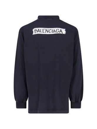 Balenciaga Mens T-Shirts And Polos Black Cotton