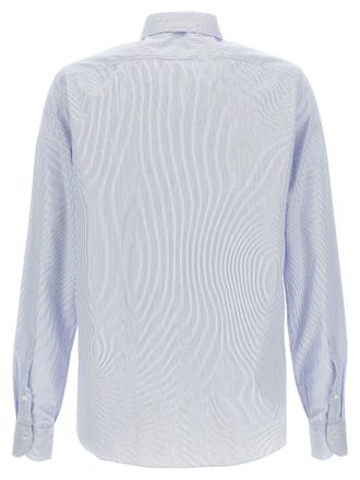 Borriello Striped Cotton Shirt - Light Blue