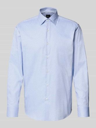 HUGO BOSS Regular Fit Businesshemd aus Baumwoll-Mix Modell JOE in Bleu, Gr&ouml;&szlig;e 45