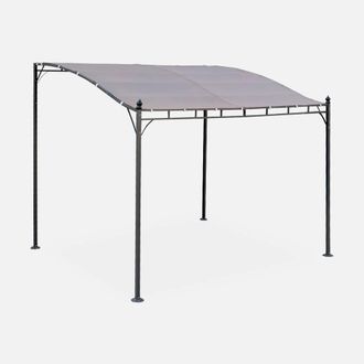 Sweeek 3x2.5m Wall-mounted Pergola in Brown