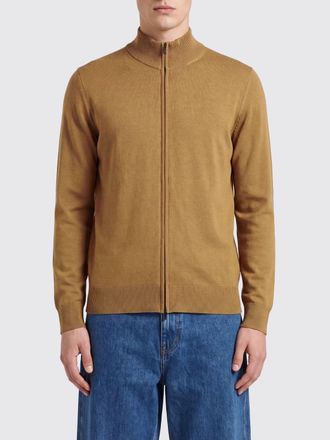 HUGO BOSS Cardigan slim fit in pura lana vergine con collo a dolcevita e zip