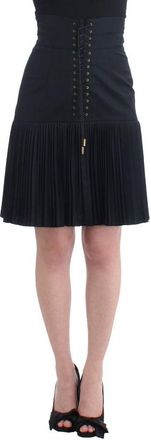 Roberto Cavalli Black Wool Mini Womens Skirt