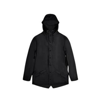 Rains Contemporary Unisex Waterdichte Jas - Dames - Regenjassen - Zwart - 2XL - Polyester - Jassen