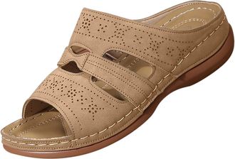 Generic Slip On Sandals for Women Open Toe Casual Summer Beach Slippers Stylish Lightweight Thick Cushion Comfortable Orthopedic Slides Outdoor Leisure