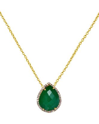 Liv Oliver 18K 24.75 Ct. Tw. Emerald Cz Necklace