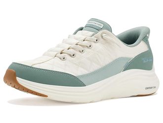 Skechers Contour Foam - Cozy Fit Hands Free Slip-Ins Womens Shoes White/Sage : 5.5 B - Medium, Rubber