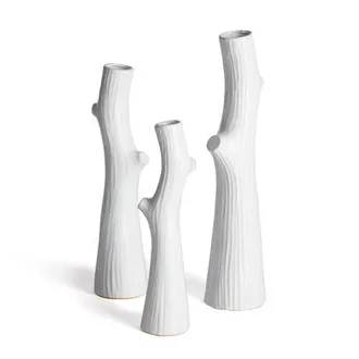 Napa Home & Garden Woodland Tall Vases Set of 3 in White at Nordstrom