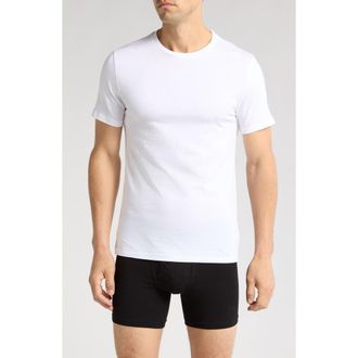 Nordstrom Rack Stretch Cotton Slim Fit 3-Pack Crewneck Undershirts in White at Nordstrom Rack, Size X-Large