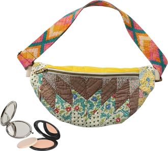 Generic Quilted Tote Bag - Handmade Portable Storage Pouch - Vintage Inspired Fabric Sling Bag | for Daily Outdoor Climbing Cycling Fishing Sports Camping Tra