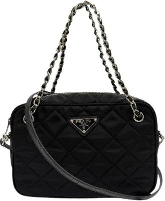 Prada Pre-owned 2way Schoudertas - Dames - Vintage Schoudertas - Zwart - ONE Size - Leer - Vintage