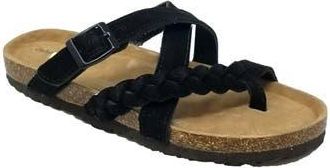 GaaHuu Suede Braided Crisscross Sandal in Black at Nordstrom Rack, Size 10