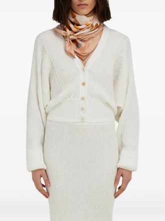 Ferragamo garden-print silk scarf - Pink