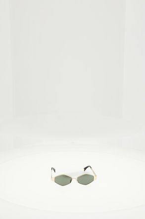 Celine Womens Sunglasses Triomphe Metal 02 Gold-Green Gold/green